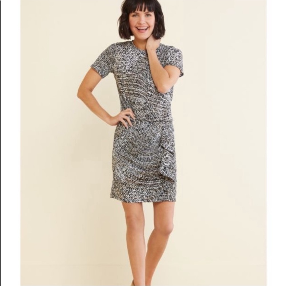 Evereve Peyton Jensen Natalia Ruffle Dress Leopard Dot Sm‎